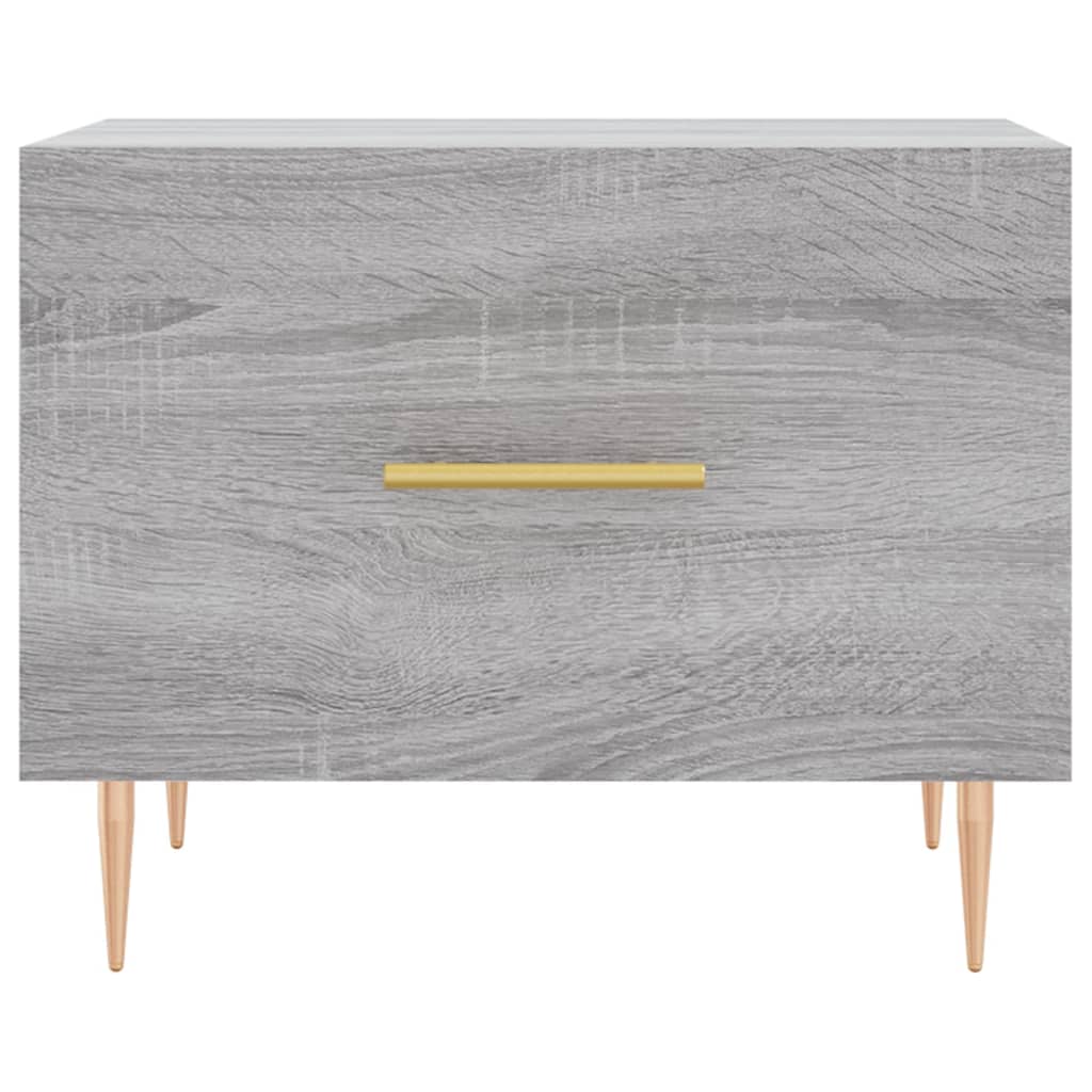 Salontafel 50X50X40 Cm Bewerkt Hout Eiken 1 Grijs sonoma