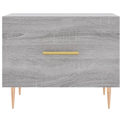 Salontafel 50X50X40 Cm Bewerkt Hout Eiken 1 Grijs sonoma