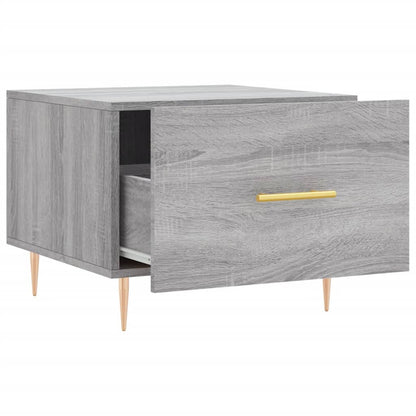 Salontafel 50X50X40 Cm Bewerkt Hout Eiken 1 Grijs sonoma