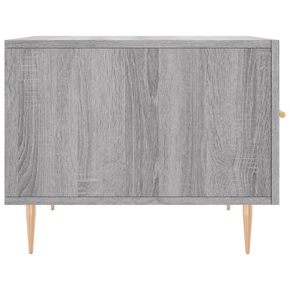 Salontafel 50X50X40 Cm Bewerkt Hout Eiken 1 Grijs sonoma