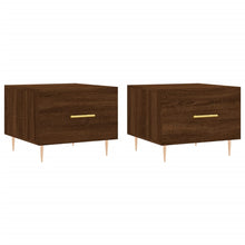 Salontafels 50X50X40 Cm Bewerkt Hout 2 bruin eikenkleur