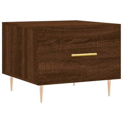 Salontafels 50X50X40 Cm Bewerkt Hout 2 bruin eikenkleur