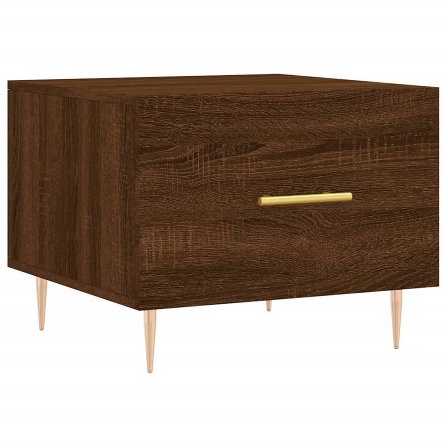 Salontafels 50X50X40 Cm Bewerkt Hout 2 bruin eikenkleur
