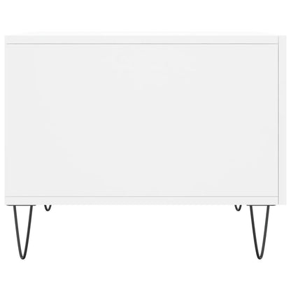 Salontafel 50X50X40 Cm Bewerkt Hout 1 Wit