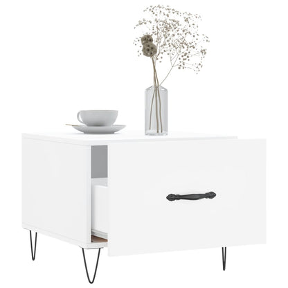 Salontafels 50X50X40 Cm Bewerkt Hout 2 Wit