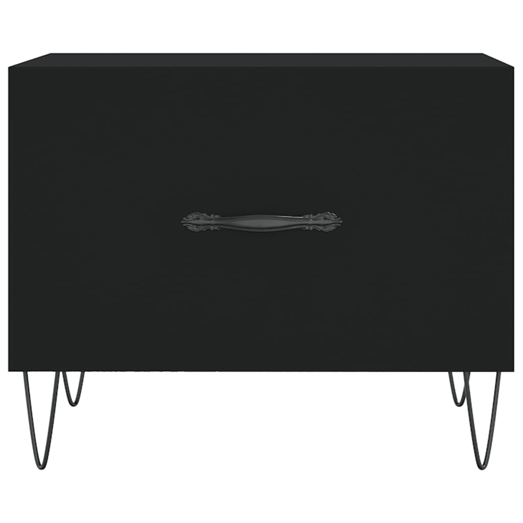 Salontafel 50X50X40 Cm Bewerkt Hout 1 Zwart