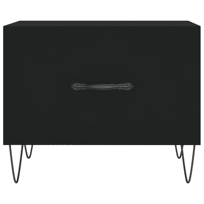 Salontafel 50X50X40 Cm Bewerkt Hout 1 Zwart