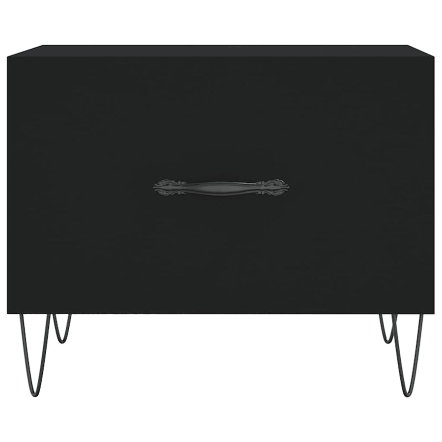 Salontafel 50X50X40 Cm Bewerkt Hout 1 Zwart