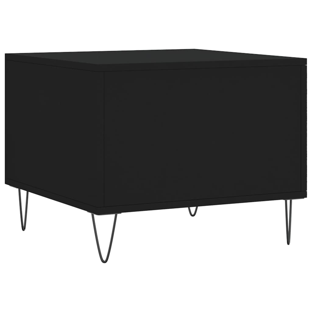 Salontafel 50X50X40 Cm Bewerkt Hout 1 Zwart