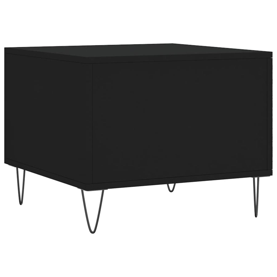 Salontafel 50X50X40 Cm Bewerkt Hout 1 Zwart