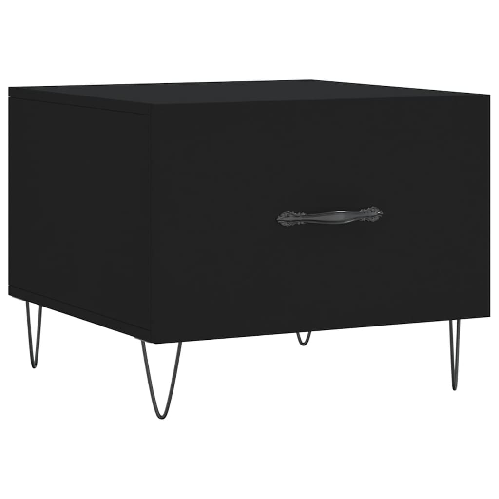 Salontafels 50X50X40 Cm Bewerkt Hout 2 Zwart