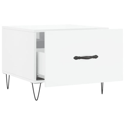 Salontafel 50X50X40 Cm Bewerkt Hout 1 Hoogglans wit