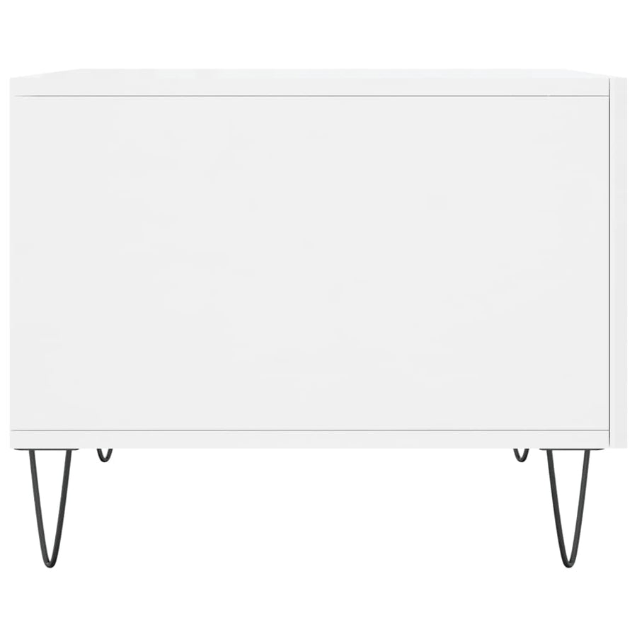 Salontafel 50X50X40 Cm Bewerkt Hout 1 Hoogglans wit