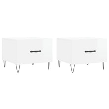 Salontafels 50X50X40 Cm Bewerkt Hout 2 Hoogglans wit