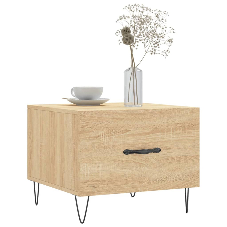 Salontafel 50X50X35 Cm Bewerkt Hout Kleurig 1 Sonoma eiken