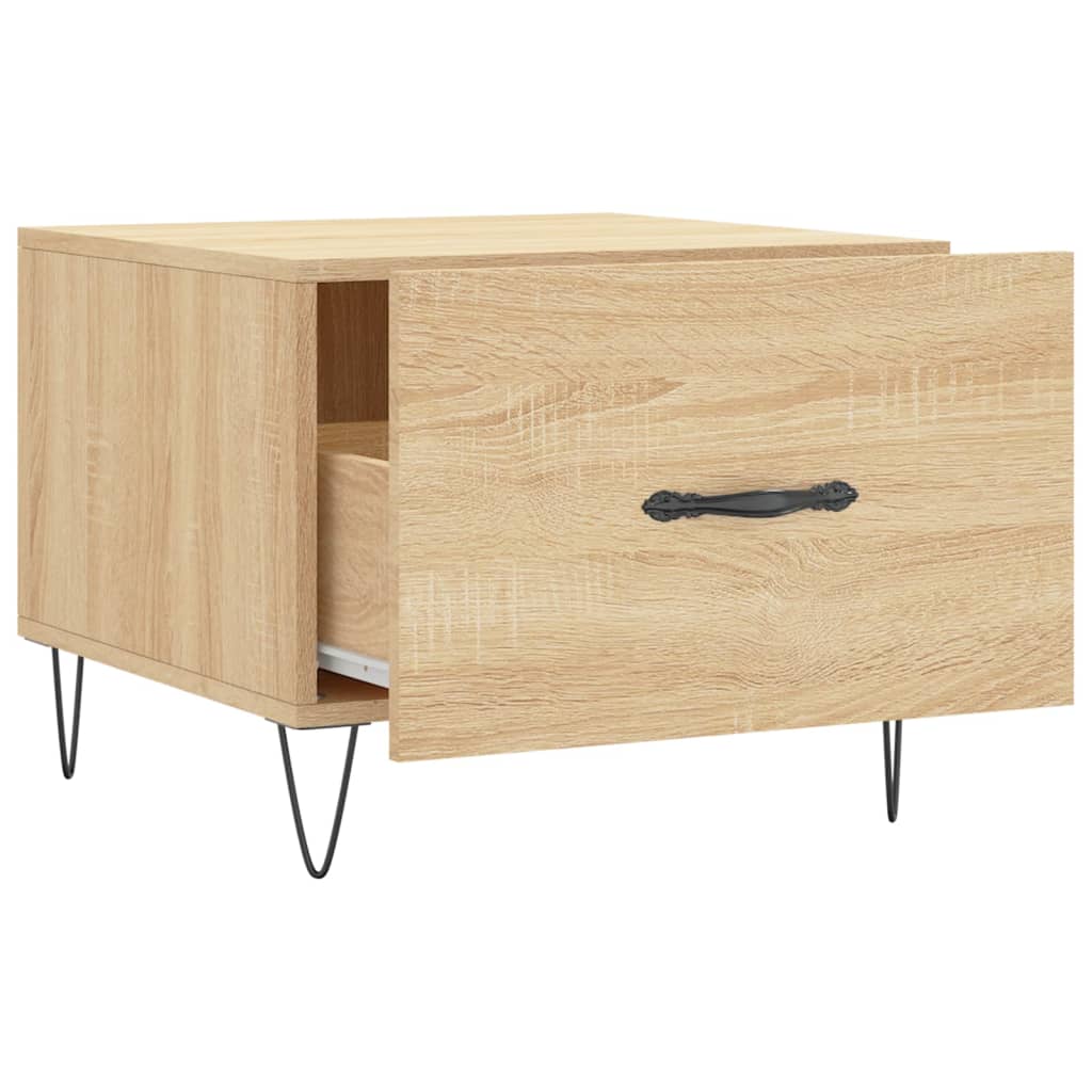 Salontafel 50X50X35 Cm Bewerkt Hout Kleurig 1 Sonoma eiken