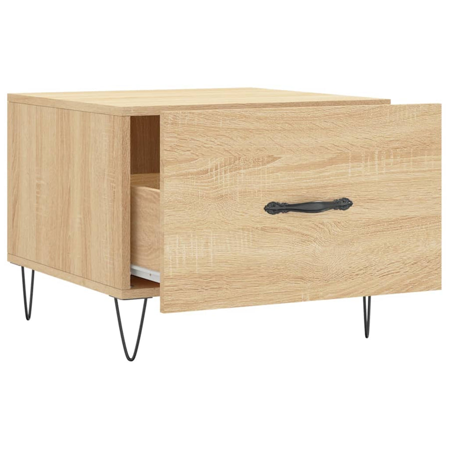 Salontafel 50X50X35 Cm Bewerkt Hout Kleurig 1 Sonoma eiken