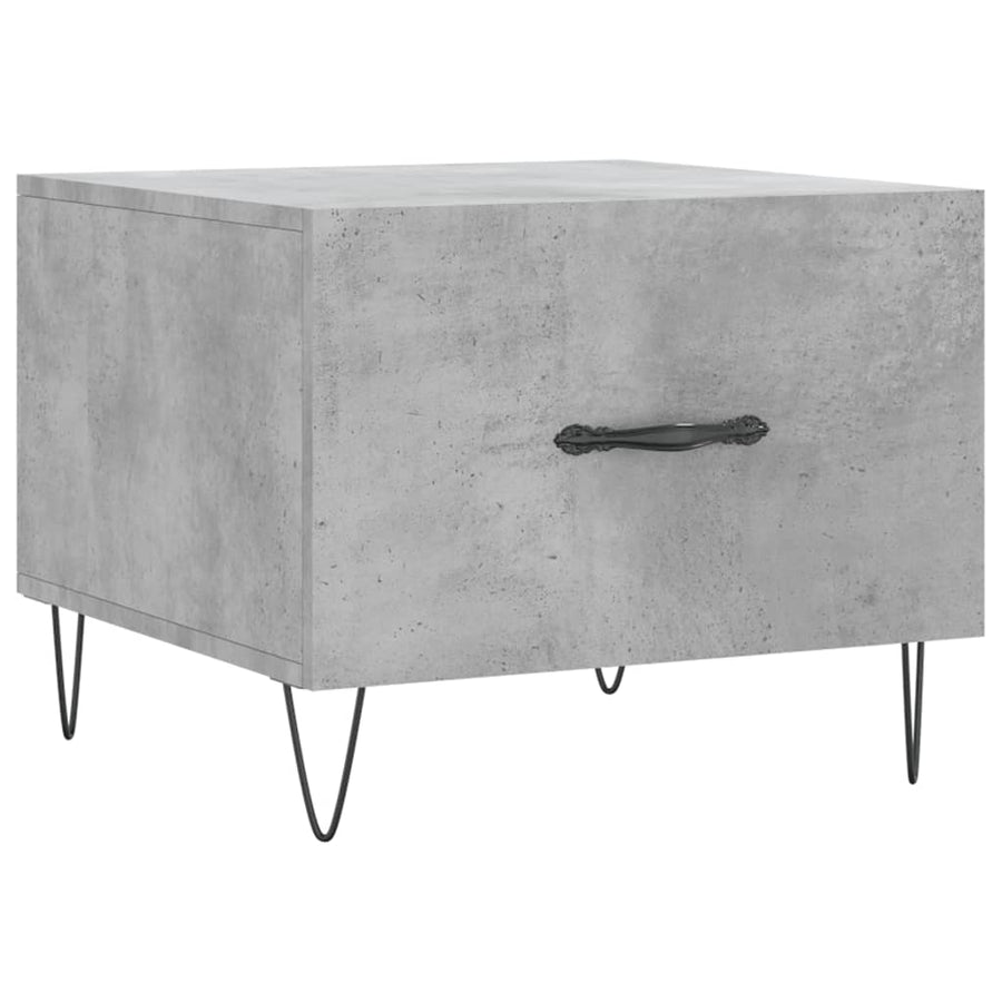 Salontafel 50X50X40 Cm Bewerkt Hout 1 Betongrijs