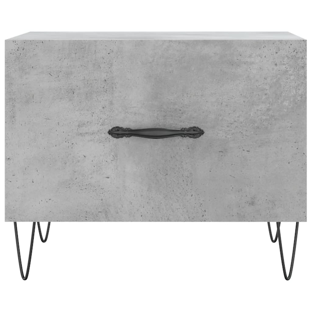 Salontafel 50X50X40 Cm Bewerkt Hout 1 Betongrijs