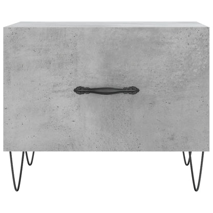 Salontafel 50X50X40 Cm Bewerkt Hout 1 Betongrijs