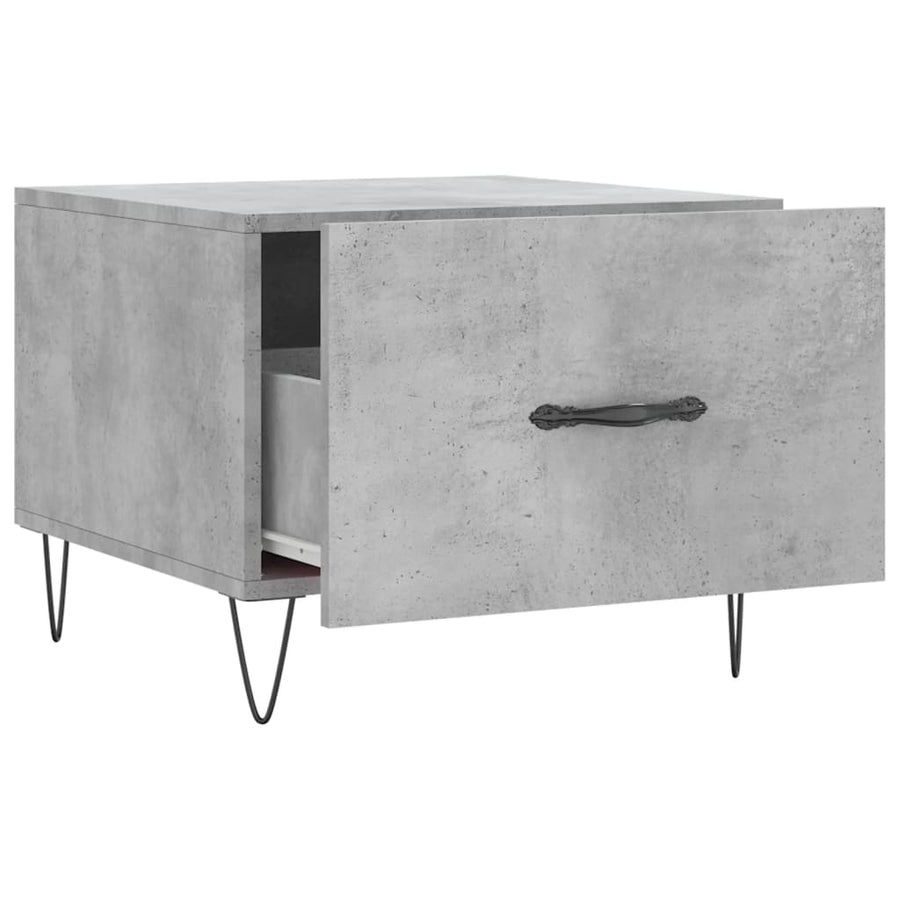 Salontafel 50X50X40 Cm Bewerkt Hout 1 Betongrijs