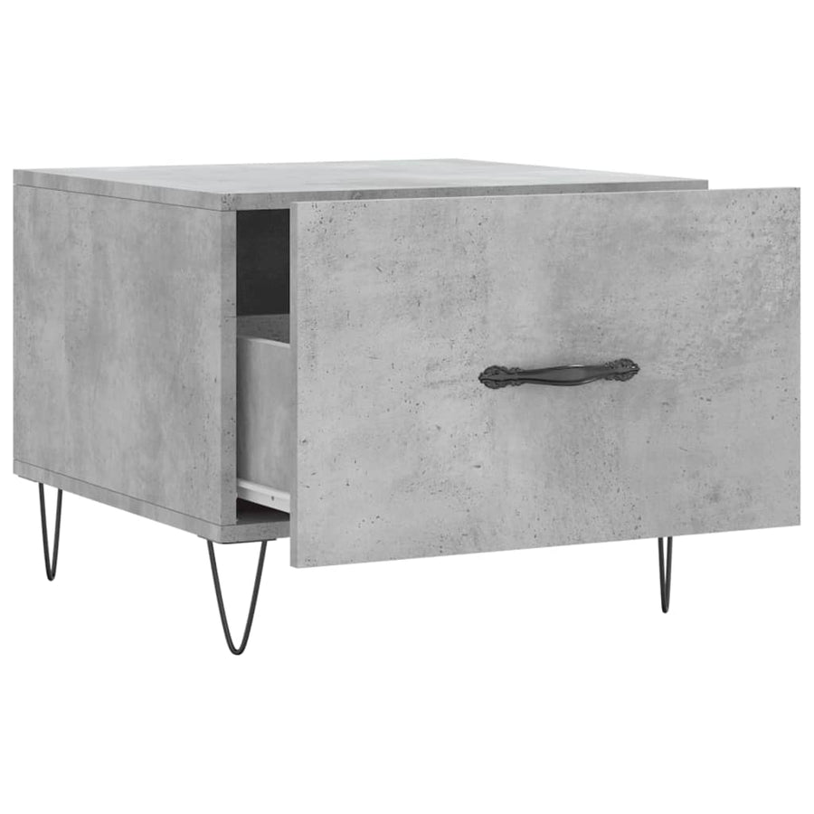 Salontafels 50X50X40 Cm Bewerkt Hout 2 Betongrijs