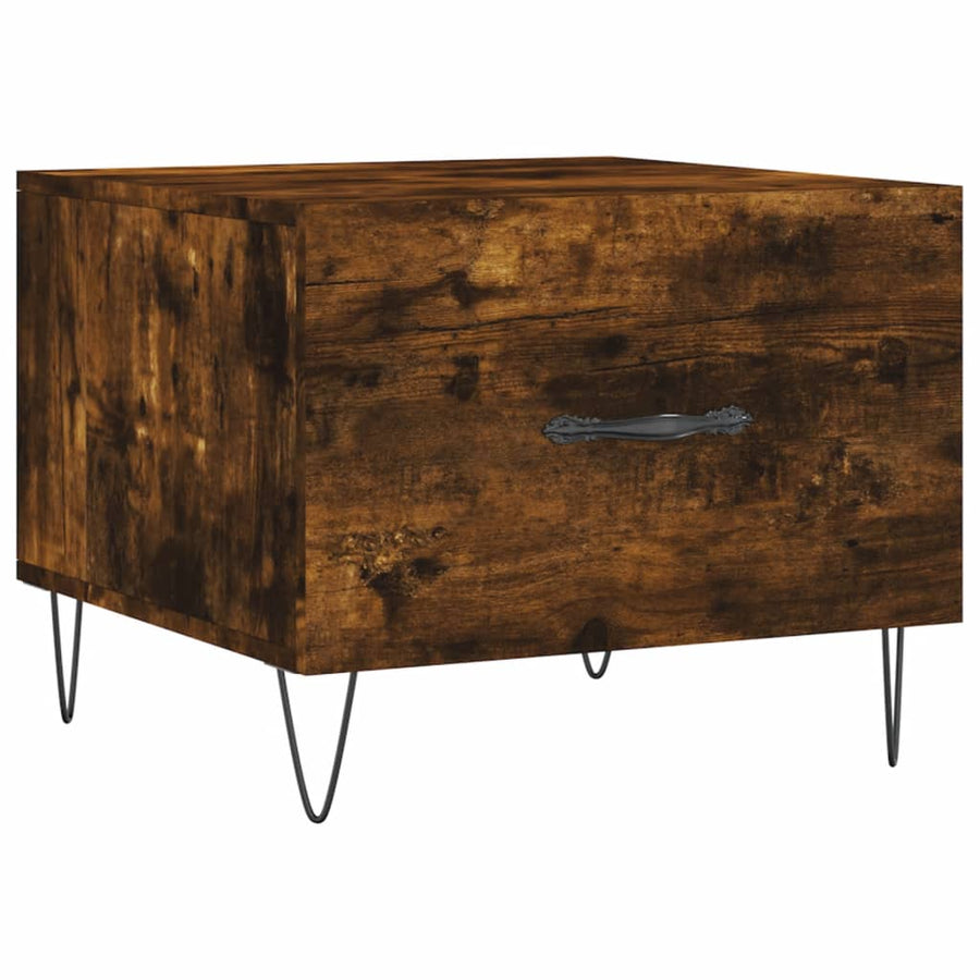 Salontafels 50X50X40 Cm Bewerkt Hout Kleurig 2 Gerookt eiken