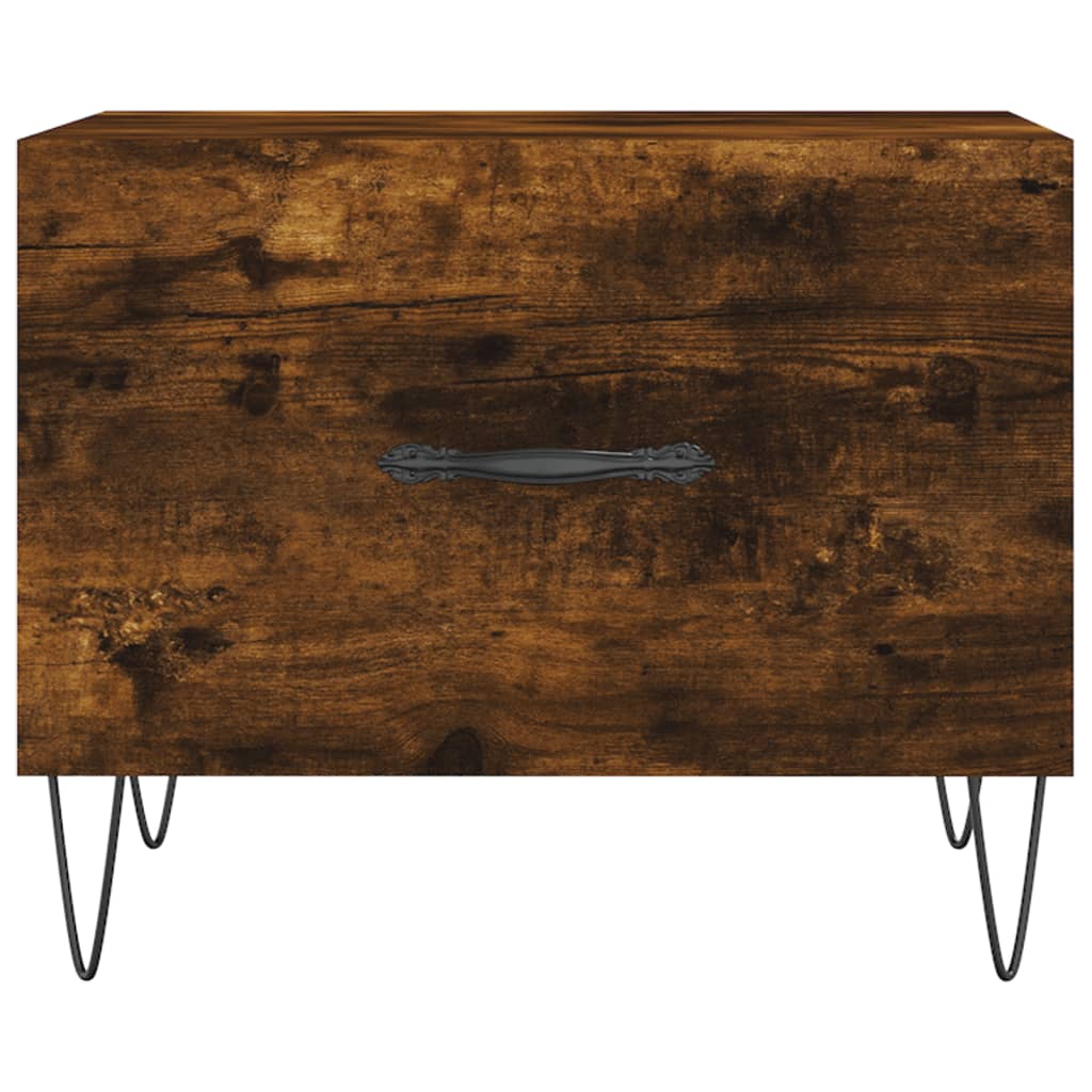 Salontafels 50X50X40 Cm Bewerkt Hout Kleurig 2 Gerookt eiken