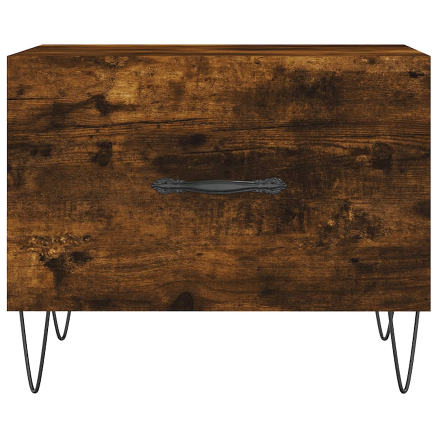 Salontafels 50X50X40 Cm Bewerkt Hout Kleurig 2 Gerookt eiken