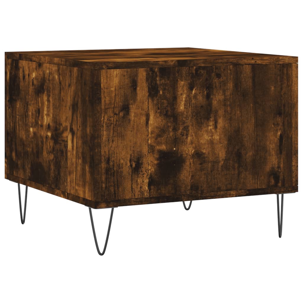 Salontafels 50X50X40 Cm Bewerkt Hout Kleurig 2 Gerookt eiken