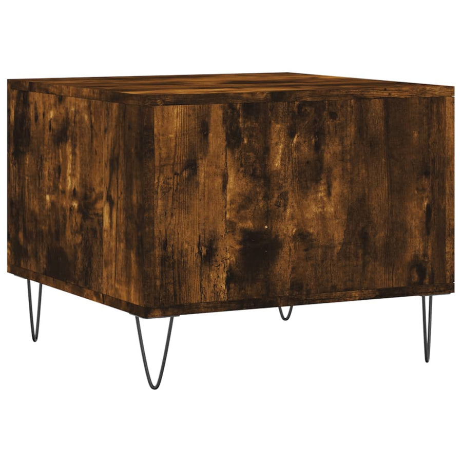 Salontafels 50X50X40 Cm Bewerkt Hout Kleurig 2 Gerookt eiken