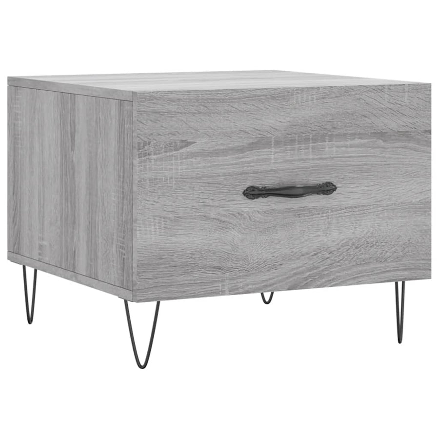 Salontafel 50X50X40 Cm Bewerkt Hout Eiken 1 Grijs sonoma