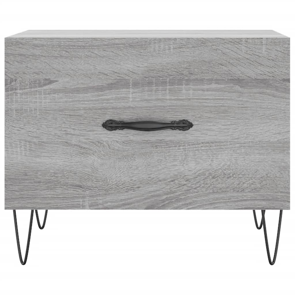 Salontafel 50X50X40 Cm Bewerkt Hout Eiken 1 Grijs sonoma