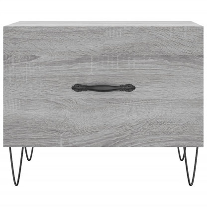 Salontafel 50X50X40 Cm Bewerkt Hout Eiken 1 Grijs sonoma