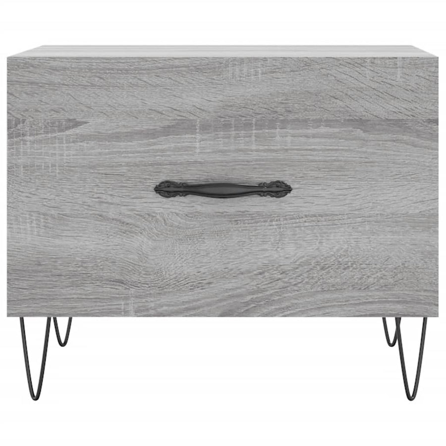 Salontafel 50X50X40 Cm Bewerkt Hout Eiken 1 Grijs sonoma