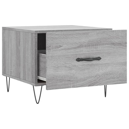 Salontafel 50X50X40 Cm Bewerkt Hout Eiken 1 Grijs sonoma