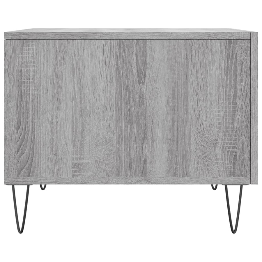 Salontafel 50X50X40 Cm Bewerkt Hout Eiken 1 Grijs sonoma