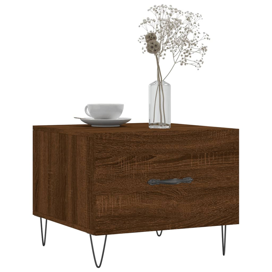 Salontafel 50X50X40 Cm Bewerkt Hout Bruin Eikenkleur 1 Bruineiken