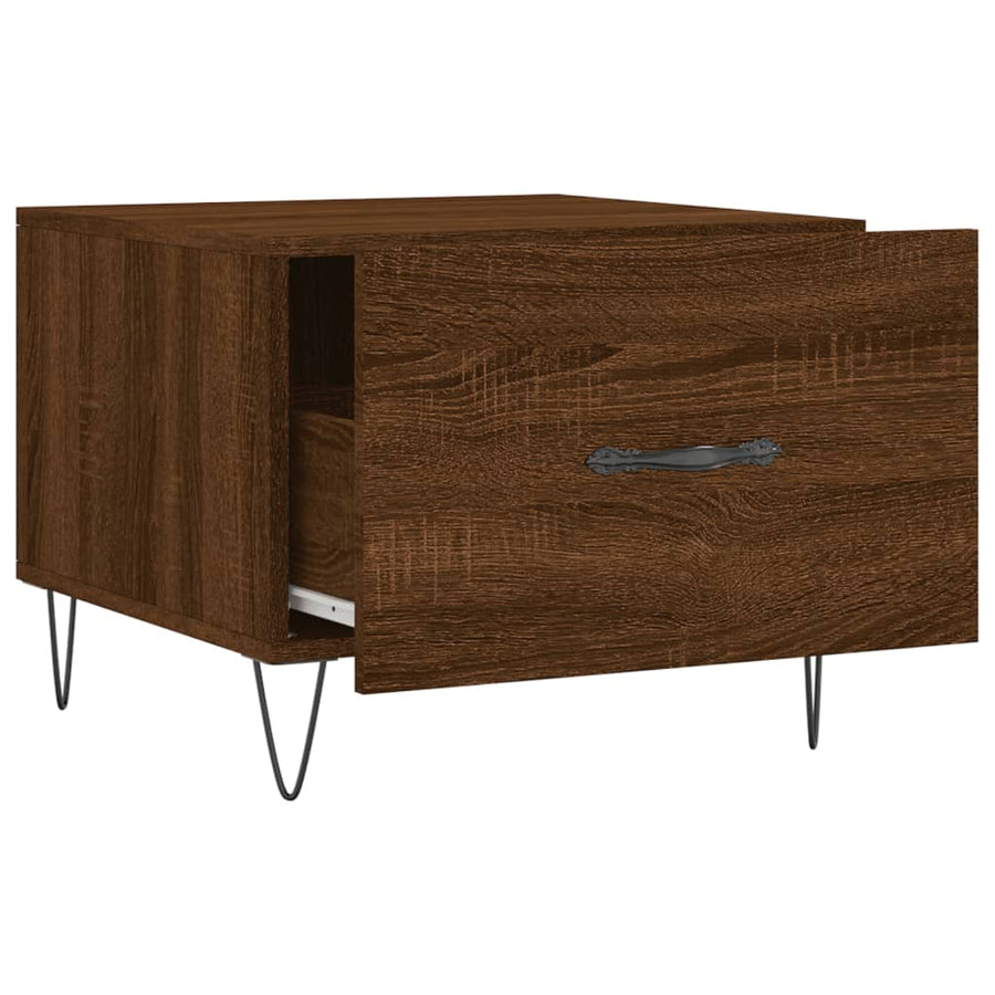 Salontafel 50X50X40 Cm Bewerkt Hout Bruin Eikenkleur 1 Bruineiken