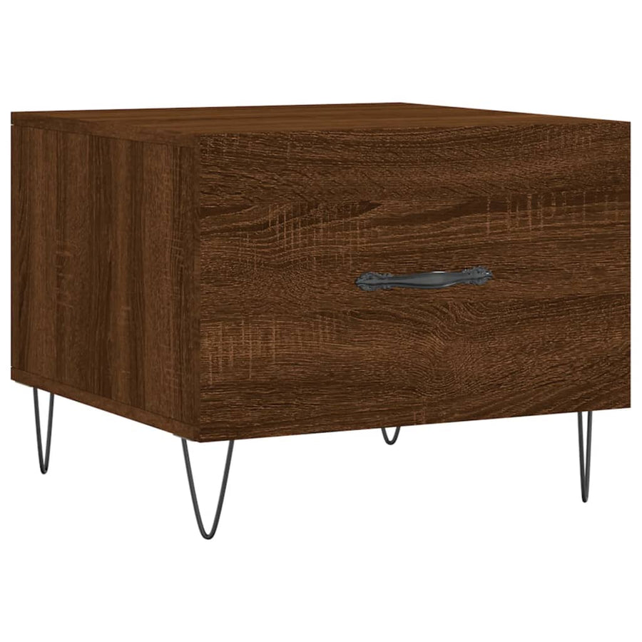 Salontafels 50X50X40 Cm Bewerkt Hout 2 bruin eikenkleur