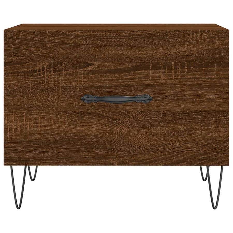 Salontafels 50X50X40 Cm Bewerkt Hout 2 bruin eikenkleur