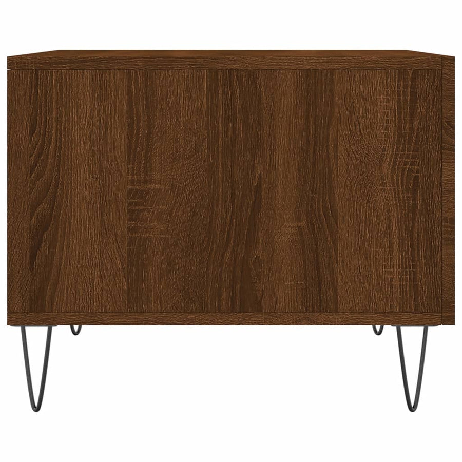 Salontafels 50X50X40 Cm Bewerkt Hout 2 bruin eikenkleur
