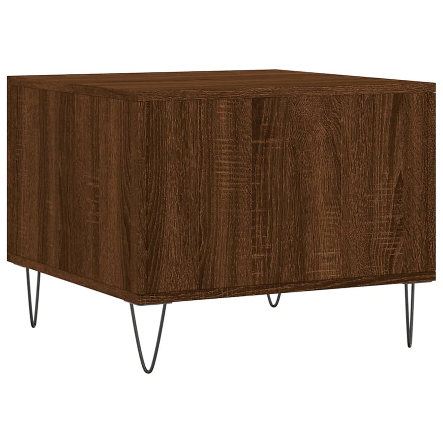 Salontafels 50X50X40 Cm Bewerkt Hout 2 bruin eikenkleur