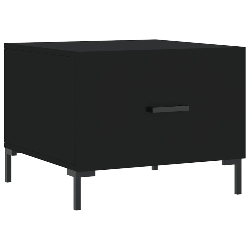 Salontafel 50X50X40 Cm Bewerkt Hout 1 Zwart