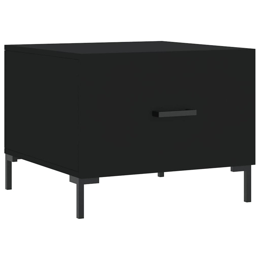 Salontafel 50X50X40 Cm Bewerkt Hout 1 Zwart