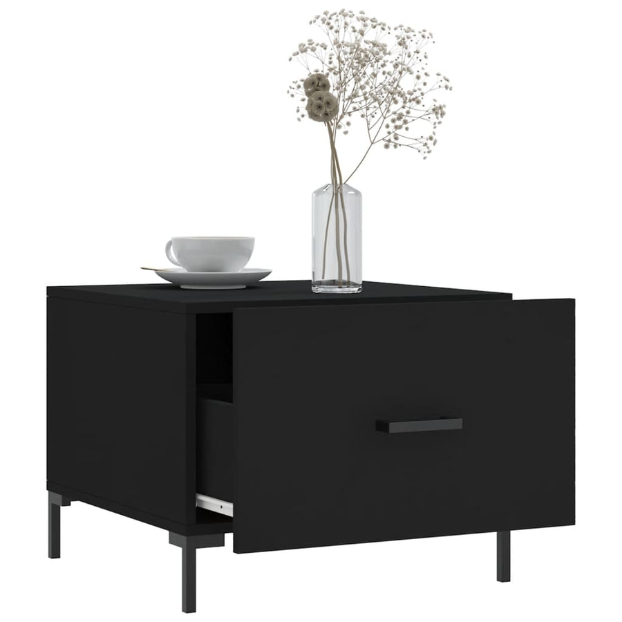 Salontafel 50X50X40 Cm Bewerkt Hout 1 Zwart