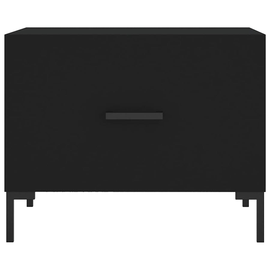 Salontafel 50X50X40 Cm Bewerkt Hout 1 Zwart