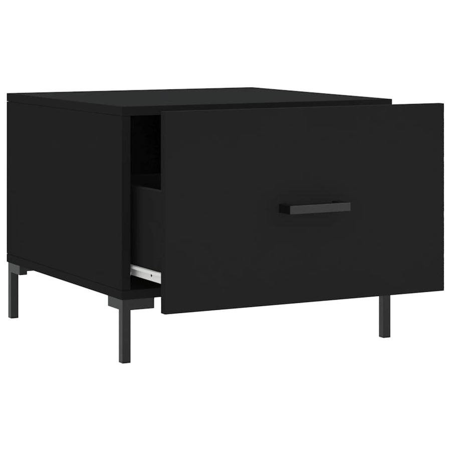 Salontafel 50X50X40 Cm Bewerkt Hout 1 Zwart