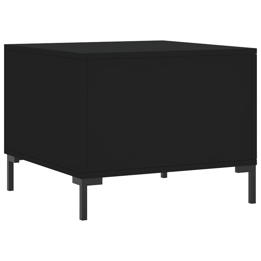Salontafel 50X50X40 Cm Bewerkt Hout 1 Zwart