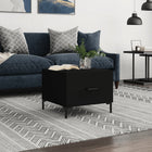 Coffee table 50x50x40 cm treated wood black